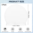 thumbnail image 3 of Uxcell 2-Pack Silicone Swim Cap for Women & Men, Durable Unisex Non-Slip Waterproof Swimming Hat [White], 3 of 6
