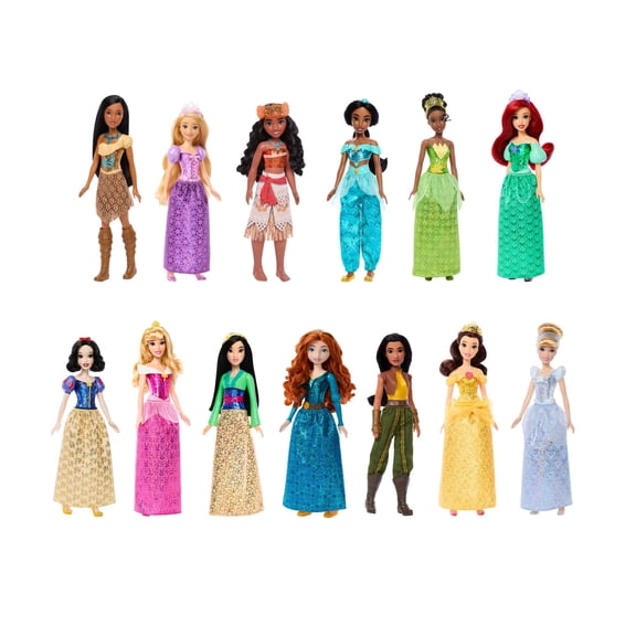 Muñecas Mattel Disney Princesa Paquete de 13 Princesas