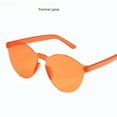 frameless onepiece jelly transparent sunglasses European and American