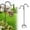 Black_New#1506, variant on Metal Shepherd’s Hook, Double Arm Garden Stake, 76in Tall, 5-Prong Base, Outdoor Hanging for Plants, Lanterns, Bird Feeders