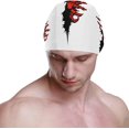 thumbnail image 2 of FYBTO Casquette de Natation Grunge Crâne Jour de la Mort Rouge Unisexe Adulte FYBTO Polyester, 2 of 4