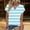 c03Blue, variant on LNWUY Womens Summer Tops Loose Fit V Neck Trendy Outfits Blouses Ploka Dots Print Tees Casual Short Sleeve Tunic Tops Basic Shirt Green S