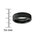 thumbnail image 4 of Metal Masters Womens Unisex Black Tungsten Carbide Wedding Engagement Ring Black Carbon Fiber Inlay 6mm 5, 4 of 6