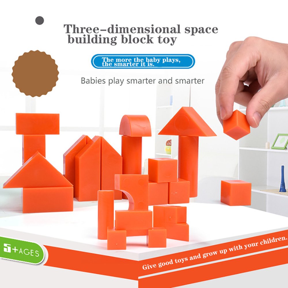 Premium Wooden Building Blocks Set Classic Hardwood Plain Small Wood