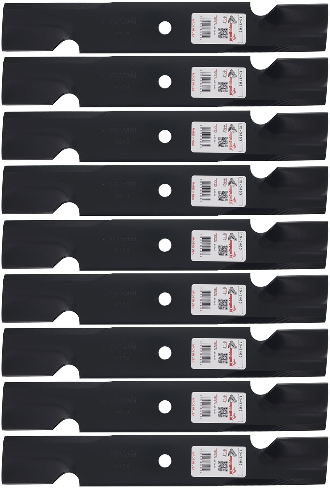 6-Pack Mower Blades For SCAG 48110 481706 Wright 71440002 48" Cut 5/8"x16-1/2" 