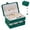 Green, variant on Eurhowing Women's Compact Jewelry Travel Case, Velvet Portable Organizer Box, Dual-layer Elegant Jewelry Box for Earrings, Necklaces, Rings, Pink