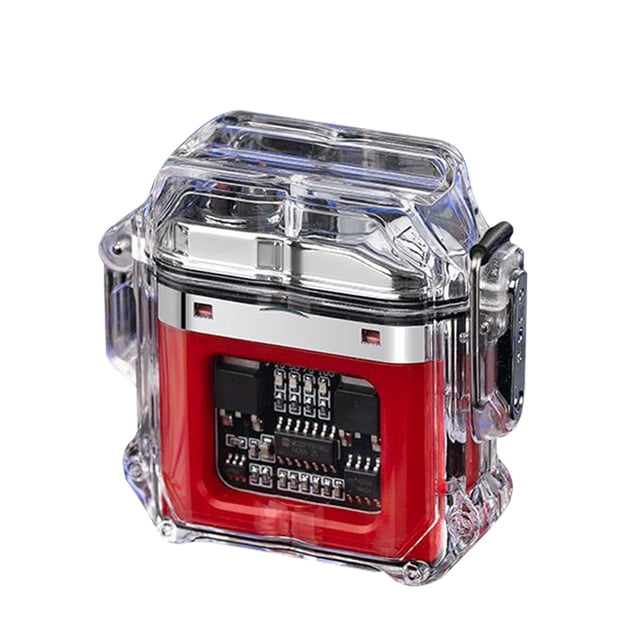 Electric Lighter Double Arc Electronic Pulse Lighter Windproof & Waterproof Rechargeable Flameless Lighter with LED Battery Indicator for Outdoor Cooking Camping Picnic Barbecue