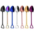 thumbnail image 6 of Home Long Handle Kitchen Shovel Shape Spoon Fork Ice Cream Stainless Steel GOLD-FORK, 6 of 8