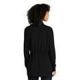 thumbnail image 2 of Port Authority LK825 Ladies Microterry Cardigan, Deep Black, XXL, 2 of 3