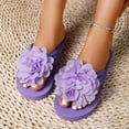 thumbnail image 6 of EliteGoogv Womens Flip Flop Sandals Thong Clip Toe Flat Sole Flower Decor for Women Summer Beach Slide Slippers No Heel Casual Outdoor Indoor Sandals US :9, 6 of 9
