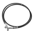 thumbnail image 1 of 51.18" Motocicleta Hidráulico Freno Línea Aceite Manguera Trenzado Cable Negro, 1 of 1