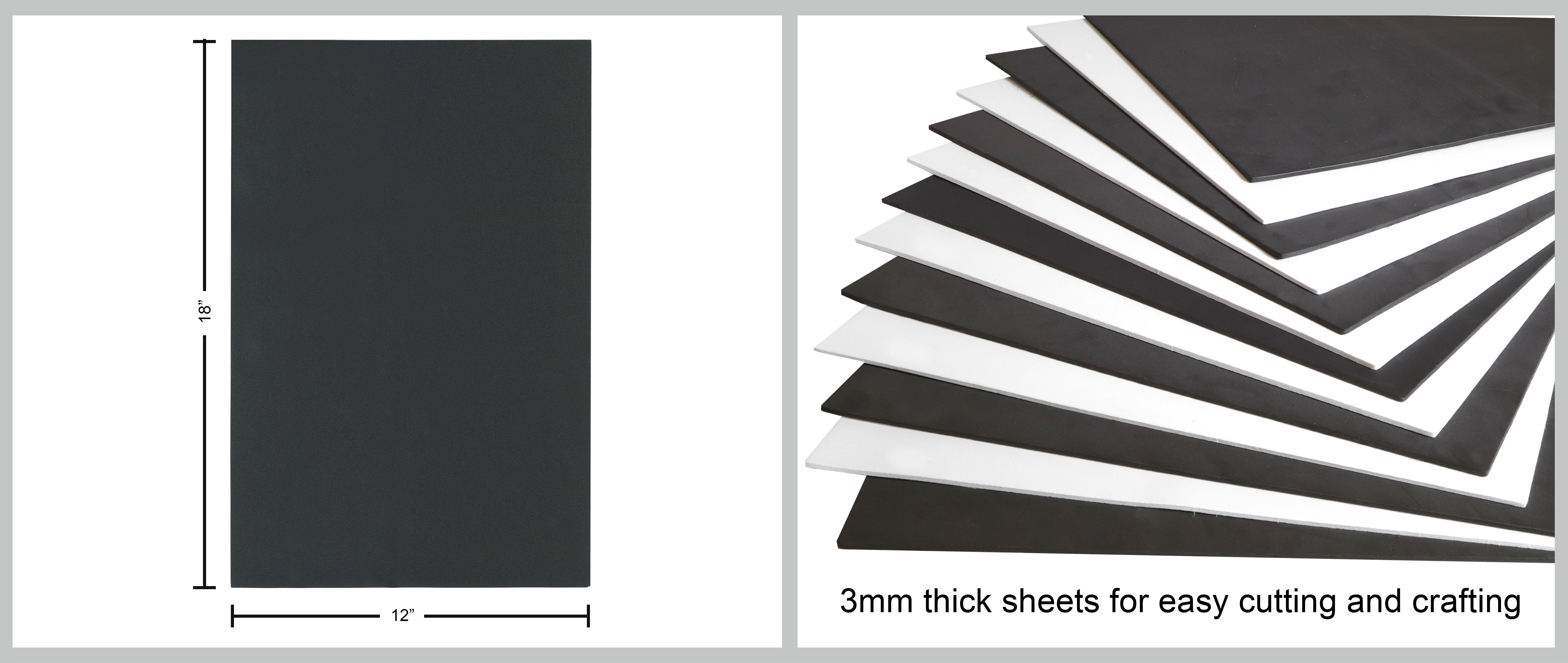 Essentials By Leisure Arts Arts Foam Sheet 12x18" 3mm White 15pc