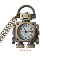 thumbnail image 2 of Miangastore Vintage Robot Shape Pocket Watch Necklace Neck Chain Birthday Festival Gift, 2 of 8