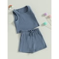 thumbnail image 3 of GXFC Toddler Girls Ribbed Shorts Outfits 6M 12M 18M 2T 3T 4T Kids Girls Sleeveless Ribbed Tank Crop Tops and Elastic Waist Shorts Children Girls Summer Two Piece Set 6M-4T, 3 of 9
