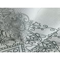 thumbnail image 4 of Ambesonne Folk Quilted Bedspread Set 3 Pcs, Outline Wildflowers and Leaves, King Size, White Green, 4 of 5