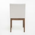 thumbnail image 4 of Noble House Kimberly Mid Century Fabric Dining Chair, Set of 2, Light Beige, Walnut, 4 of 8