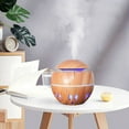 thumbnail image 3 of PureCasa Household Aroma Diffusers with Colorful Lights, 130ml Wood Grain Mini USB Desktop Aromatherapy Oil Diffuser, Quiet Portable Humidifiers for Bedroom Office, 1PC, Yellow, 5"x5"x6", 3 of 5