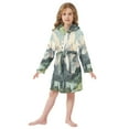 thumbnail image 6 of FORMRS Niños Bathrobe Unisex Hooded Robe Soft Plush Pajamas Sleepwear, Size 2-3T, Watercolor Mountatin, 6 of 7