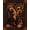 Orange, Pattern 2, variant on Design&I 9'x12' Washable Area Rug Sleek Flatweave Pet Friendly Black Orange Enchanted Halloween Whimsy Design Mystical Night Motif with Pumpkins for Master Suite, Under Bed