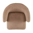 thumbnail image 4 of Modern Accent Chair Brown Single Sofa Chair,Upholstered Side Chair Teddy Comfy Chair for Dining Room/Bedroom/Living Room/Reception-Brown-1PC, 4 of 10