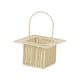 thumbnail image 3 of Cesta de almacenamiento con asa, ideal como regalo para playa, parque o patio, portátil y ligera. Cuadrado beige, 3 of 8