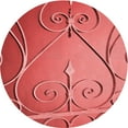 thumbnail image 1 of Ahgly Company Tapis Rond Lavable en Machine Intérieur Transitionnel Rouge, 8 Pieds Rond, 1 of 7
