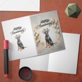 thumbnail image 3 of Happy Anniversary Doberman Pinscher Celebrates Wedding Love Family Party 5x7in Folded Greeting Card Doberman Dog Lover Gifts Single Note Card with Envelope - 01015, 3 of 5