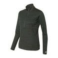 thumbnail image 2 of Russell Athletic B62734095 Womens Striated Quarter-Zip Pullover, Stealth - Large, 2 of 3