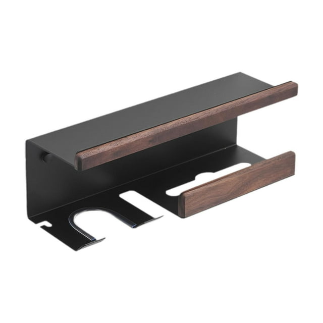 Soporte para secador de pelo, soporte para secador de pelo, estante para baño, organizador de secador de pelo, almacenamiento negro
