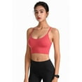 thumbnail image 3 of Top-kevin Women's Cross Back Sports Bra Padded Strappy Medium Support Yoga Bra for Workout Fitness 3 Pack gym sport bra Women's Ribbed Knit Sports Bra, 3 of 6