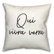Creative Products Qui Vivra Verra 18x18 Spun Poly Pillow