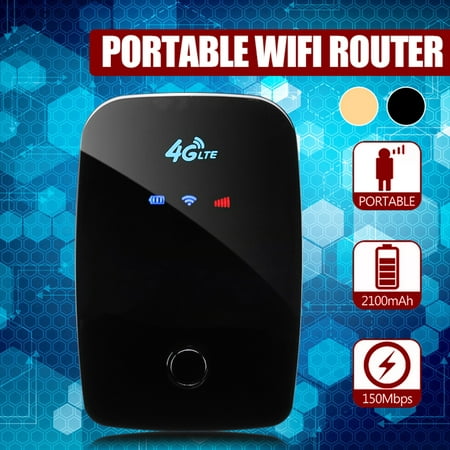 150Mbps 4G/3G LTE Mobile WiFi Pocket Secure Hotspot Router WIFI USB WPS Smart Modem Universal Portable, (Best Pocket Wifi Router)