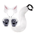 thumbnail image 4 of Disfraz de gato rgo Animal y juego de peluche Diadema Juguetes Orejas Sombreros para fiesta de disfraces Adultos Disfraces Blanco Macarena Traje de juego de cosplay, 4 of 5