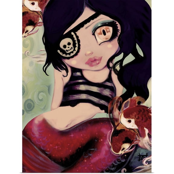 Great BIG Canvas | Rolled Natasha Wescoat Poster Print entitled Mermaid Pirate