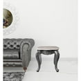 thumbnail image 2 of HomeRoots 486388 24 in. Marble & Polyresin Rectangular End Table, Gray & White, 2 of 5