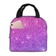 thumbnail image 1 of Balery Purple Glitter Bolsa de Almuerzo Aislada – Caja de Almuerzo con Papel de Aluminio Grueso, Mantiene la Comida Fresca por 4 Horas, 1 of 8