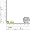thumbnail image 6 of Gem Stone King 2.00 Ct Round 6mm Green Peridot 18K Yellow Gold Plated Silver Removable Jacket Stud Earrings, 6 of 6