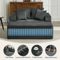 thumbnail image 4 of Garvee Oversized Corduroy Chaise Lounge Chair - No Assembly Required,Comfy Cloud Sleeper Sofa Bed with High-Density Foam,4 Pillows & Wide Armrests,Soft Recliner for Living Room,Bedroom,Office - Gray, 4 of 8