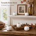 thumbnail image 7 of Mini Artificial Pumpkins 5 Pack, White Foam Pumpkins, Small Fall Table Decorations for Thanksgiving Halloween Mantel Tray Bowl Home Decor, 1.5*1.5in, 7 of 7