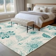 thumbnail image 5 of Abstract Ethnic Flower Washable Living Room Rugs 8'x10', Vintage Green Pattern Low Pile Throw Large Area Rug Non-Slip Sturdy Edge Binding Carpet for Bedroom Dining Room Office, 5 of 9