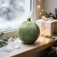 thumbnail image 5 of Clearance Large Velvet Christmas Ornament Ball, 24 Inch Inflatable PVC Xmas Decoration Ball with Gold Cap, Oversized Holiday Decor for Christmas Indoor Outdoor Party Display, 5 of 6