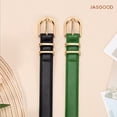 thumbnail image 5 of JASGOOD 2 Pack Belts for Women Fashion Skinny Leather Belt with Gold Buckle, 5 of 9