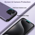 thumbnail image 5 of for iPhone 15 Pro Max Case with Card Holder Heavy Duty Dual Layer Shockproof iPhone 15 Pro Max Wallet Case Hidden Card Slot Slim Phone Case for iPhone 15 Pro Max for Women&Men(Gray Purple), 5 of 14