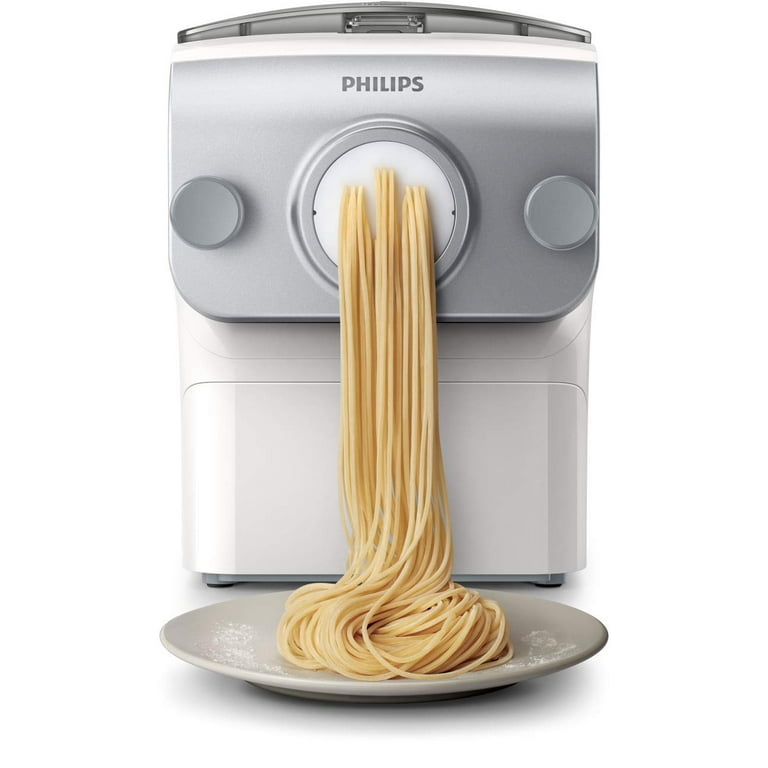 Philips Avance Collection Automatic Pasta and Noodle Maker Plus with 4  Interchangeable Pasta Shaping Discs, Silver - HR2375/06 