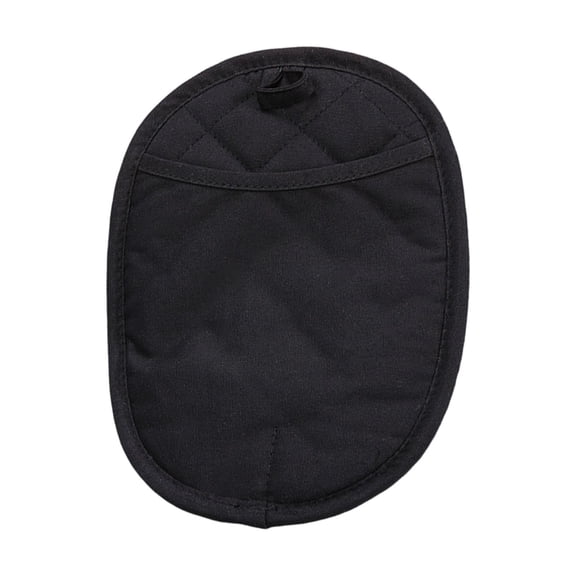 Pot Holders ,Silicone Hot Pads for Kitchen,Heat Resistant Oven Mitts Pads with Pockets Non Slip Grip, Large Potholders,Trivets for Cooking, Baking for Kitchen Baking Cooking Mitt(Black,9.84x7.48")