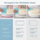 thumbnail image 3 of 2-Pack Professional Icing Kit - 12" Reusable Piping Bags with 18 Stainless Steel Tips & 3 Cake Scrapers (Includes 2 Couplers), 3 of 5