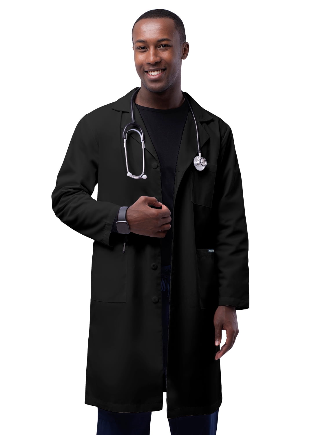 Best Medical Men L/S Lab Coat Snaps side Vent 3 Pocket 43" Length Burgundy Sz 4X 