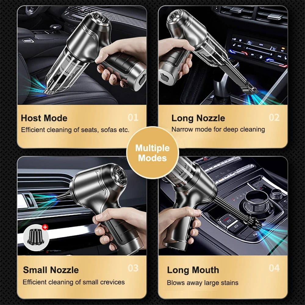 Car Vacuum Cleaner 95000PA Strong Suction Handheld Wireless Vacuum Cleaner Blower 2 in 1 Portable Vacuum Cleaner For Car Home