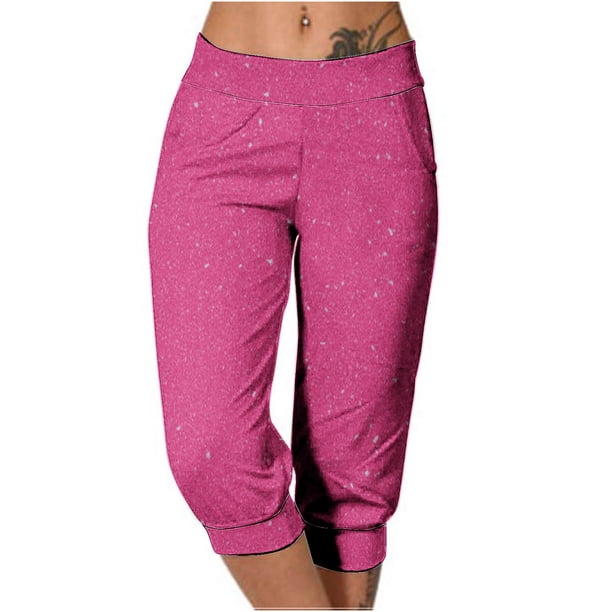 Pantalones Largos Sueltos Casuales de Mujer con Corbata Elástica en la Cintura Y Bolsillos para el Uso Diario