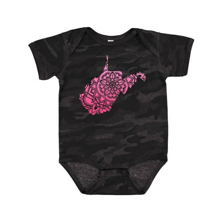 

Inktastic West Virginia Silhouette Mandala Gift Baby Boy or Baby Girl Bodysuit
